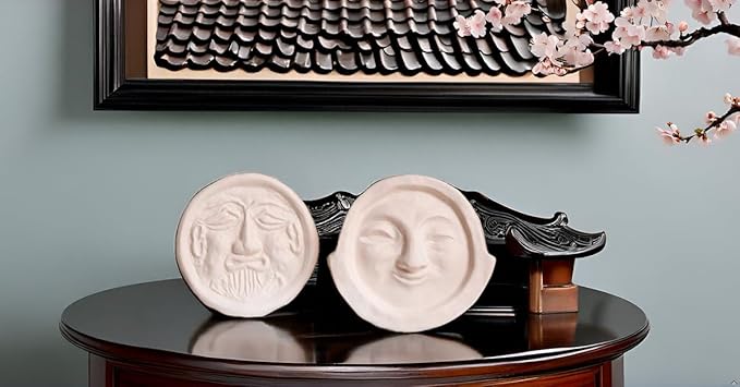 Air Purifying Healing Ceramic Object-Ancient Korean Demon Hunter's Face Roof - Image 4