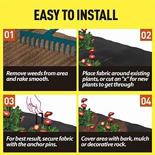 Petgrow Heavy Duty Weed Barrier Landscape Fabric - Image 6