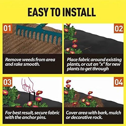 Petgrow Heavy Duty Weed Barrier Landscape Fabric - Image 6