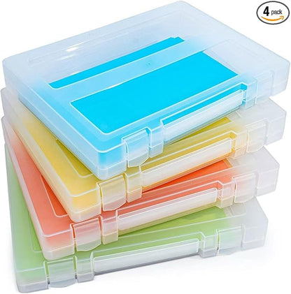 4 Pack Large A4 Paper document Box, Arts Supply Storage Organizer Box Scrapbook by Mickiewicz