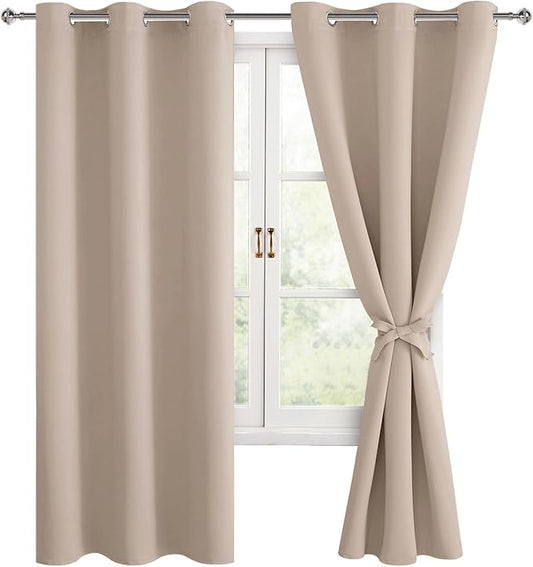 Hiasan Blackout Curtains for Bedroom, 42 x 63 Inches Length by Hiasan