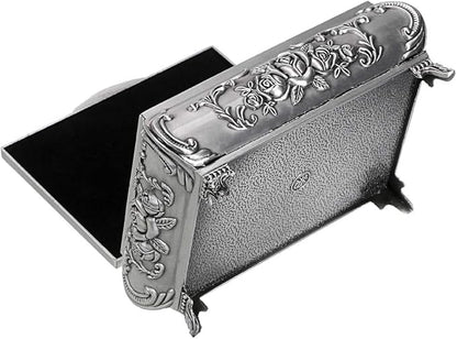 Hipiwe Vintage Metal Jewelry Box Small Trinket Jewelry Storage box - Image 9