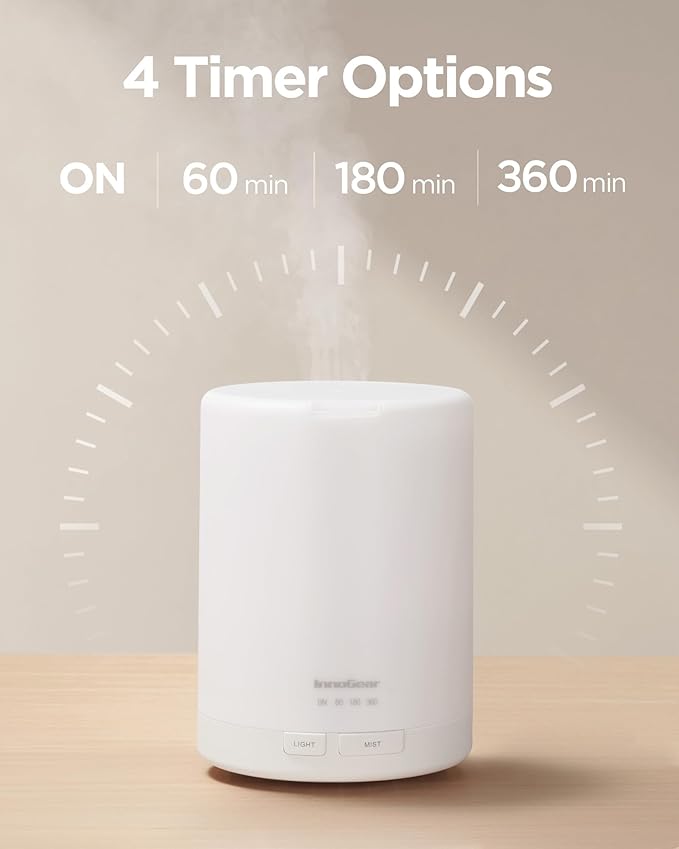InnoGear 300ML Essential Oil Diffuser, Premium 5-in-1 Ultrasonic Aromatherapy - Image 2