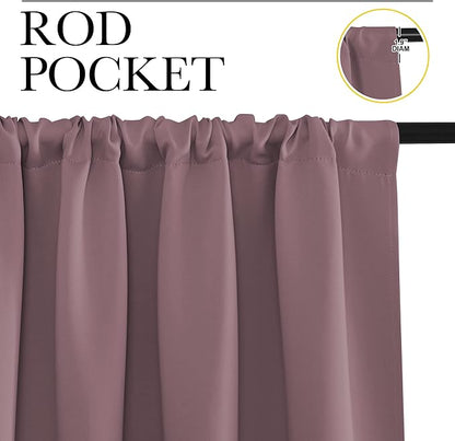 NICETOWN 2 Panels Blackout Curtains, Rod Pocket Thermal Insulated Drapess - Image 2