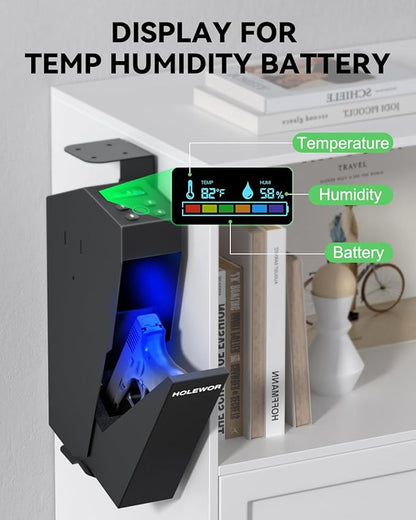 Gun Safe Biometric Pistol Safe Fingerprint Drop Down Mount Handgun Safe Under - Image 4
