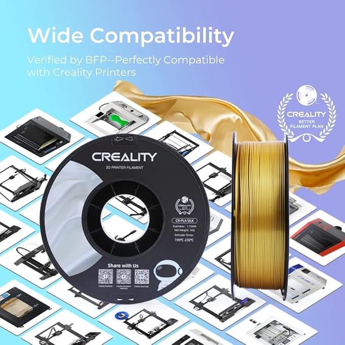Creality PLA Filament 1.75mm, Shiny and Smooth, High Gloss Silk PLA, Silk - Image 6