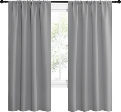 NICETOWN Silver Grey Blackout Curtains - Image 2
