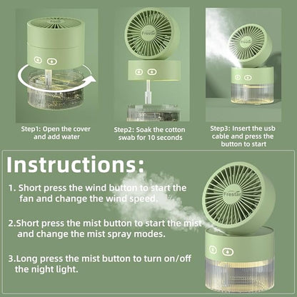 Personal Cooling Fan and Small Air Humidifier 350ml - Image 3