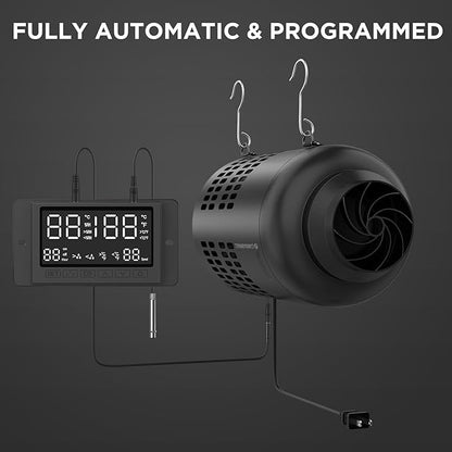 4 Inch Inline Duct Fan with EC Motor and Built-in Carbon Filter, Duct Fan Kit - Image 7