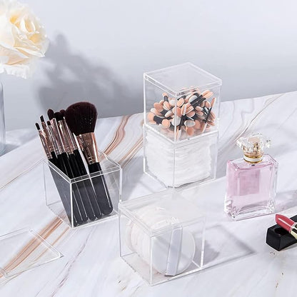Acrylic Box Clear Boxes with Lid 4 Pieces Display Case Graduation Candy Box - Image 4