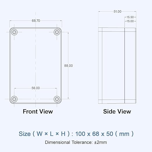 LeMotech Project Box ABS Plastic IP65 Waterproof Dustproof Electrical Junction - Image 8