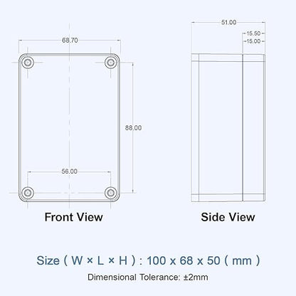 LeMotech Project Box ABS Plastic IP65 Waterproof Dustproof Electrical Junction - Image 8