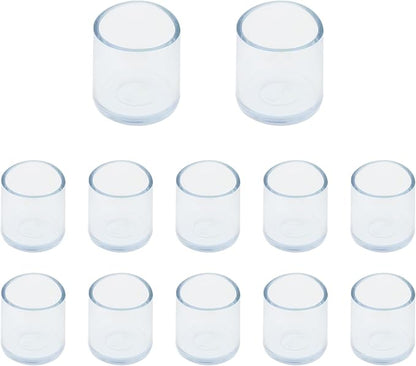 Round Chair Leg Caps, PVC Furniture Feet Covers, TTZEZE Transparent Round Floor by TTZEZE