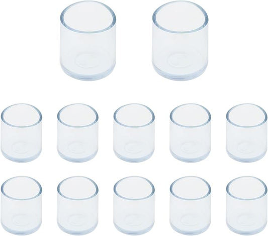 Round Chair Leg Caps, PVC Furniture Feet Covers, TTZEZE Transparent Round Floor by TTZEZE
