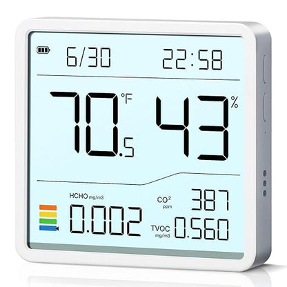 7-in-1 Air Quality Monitor Indoor, Air Analysis Apparatus, 5s Backlight Air by Tarinks