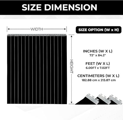6x7' Black PVC Curtains Strips Kit - Image 4