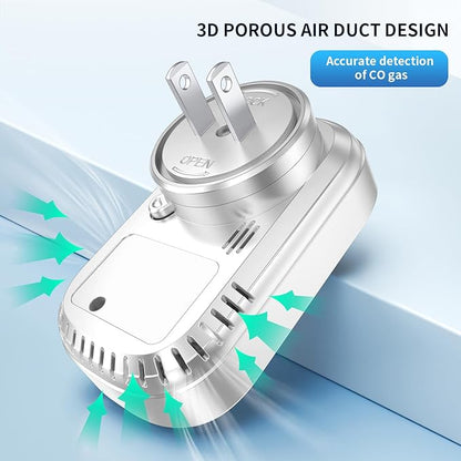 3-in-1 Plug in Carbon Monoxide Detectors Buil-it 1000 mAh Backup Battery - Image 8