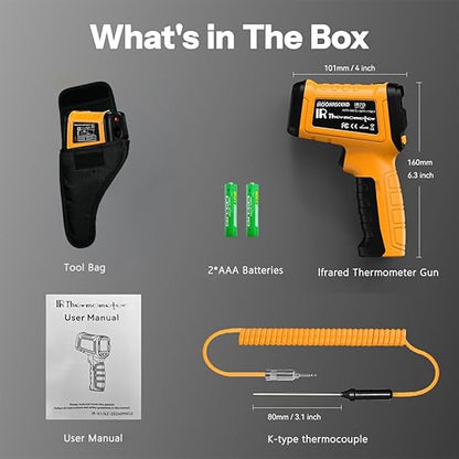 Infrared Thermometer Temperature Gun -58°F to 1796°F, 50:1 Dual-Mode Temp Guns - Image 7