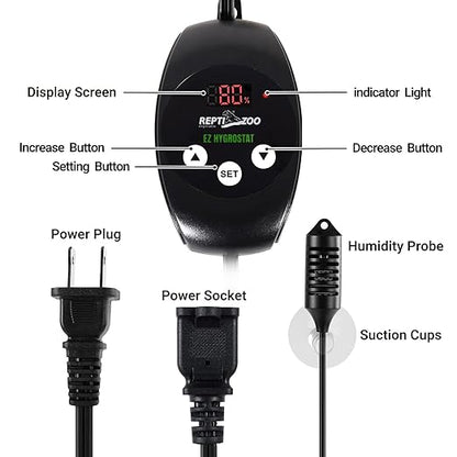 REPTI ZOO Reptile Digital Hygrometer Controller LED Humidistat Reptile Humidity - Image 7