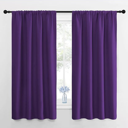 NICETOWN RV Blackout Curtains for Camper Windows, Royal Purple, Short Blackout by NICETOWN