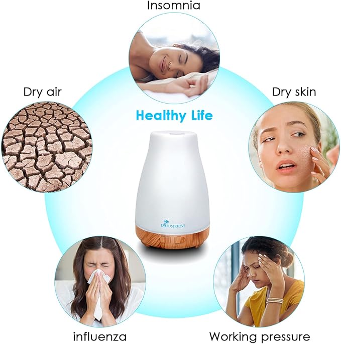 300ML Diffuser Essential Oil Diffuser Remote Control Aromatherapy Diffuser Mist - Image 5