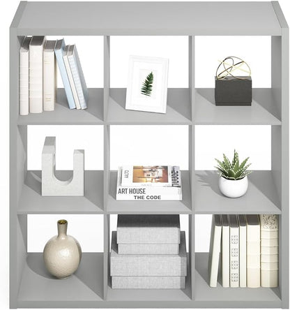Furinno Simple Cube Storage Organizer, 9-Cube Display Shelf, Open Back Shelving - Image 6