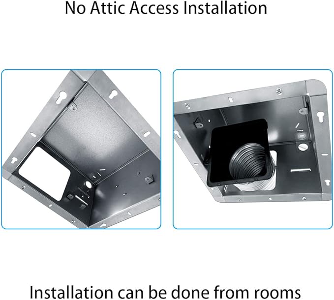 Tech Drive Bathroom Fan with Light 110 CFM, 1.2Sone No Attic access Needed - Image 5