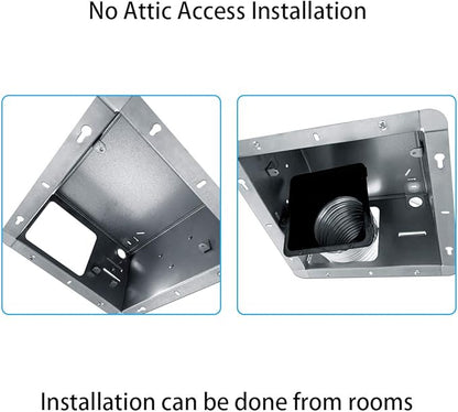 Tech Drive Bathroom fan 110 CFM, 1.5Sone No Attic access Needed Installation - Image 4
