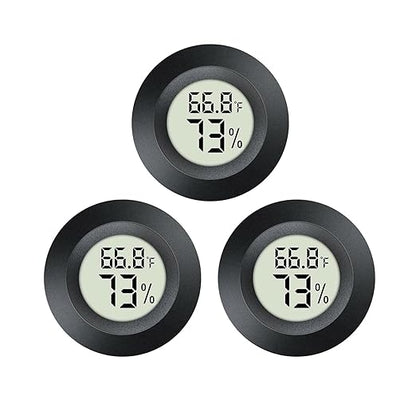 3pcs Mini Hygrometer Thermometer Indoor Outdoor Round Humidity Meter by Maiweitong