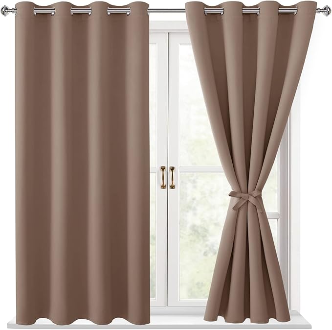 Hiasan Blackout Curtains for Bedroom, 52 x 54 Inches Long by Hiasan