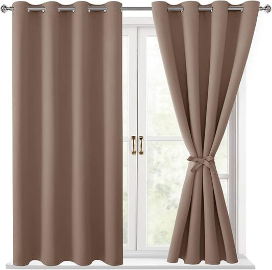 Hiasan Blackout Curtains for Bedroom, 52 x 54 Inches Long by Hiasan
