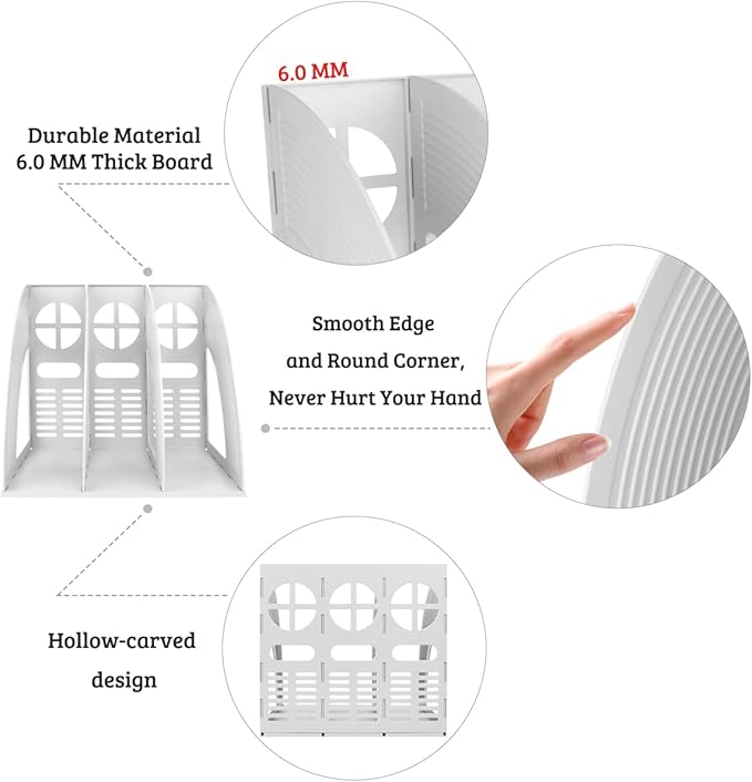 SAYEEC Magazine Holder Plastic File Sorter Binder Holder - Image 3
