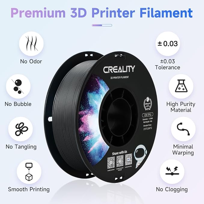 Official Creality TPU Filament, Flexible 3D Printer Filament 1.75mm, 95A Shore - Image 5