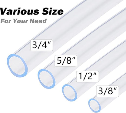 DAVCO 3/4" ID - 50 ft Clear Vinyl Tubing, Low Pressure Flexible PVC Tube - Image 5