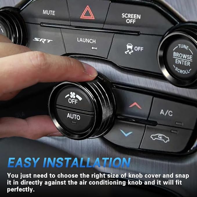 3PCS Air Conditioner Switch Button Knob Cover, Auto Accessories Climate Control - Image 5