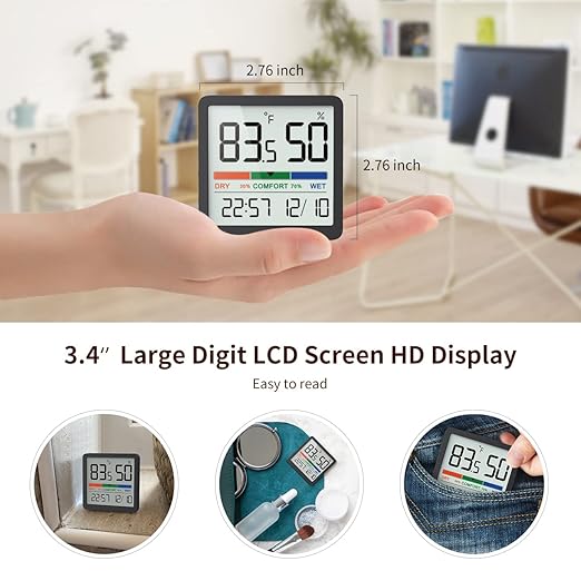 VOCOO Humidity Gauge Indoor Thermometer - Image 5