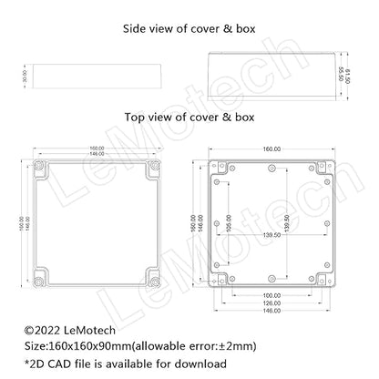 LeMotech Electrical Box ABS Plastic Project Box IP65 Waterproof Junction Box - Image 8