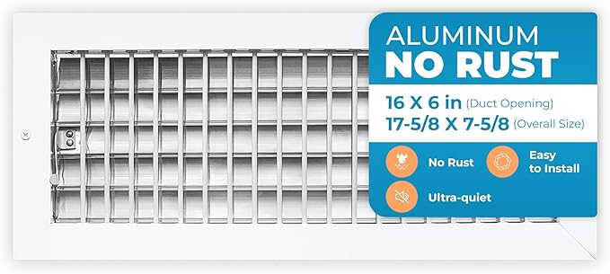 Aluminum 16 x 6 Inch Air Vent Covers Wall AC Grille – Premium Register Vent by Air360