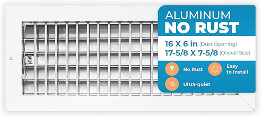 Aluminum 16 x 6 Inch Air Vent Covers Wall AC Grille – Premium Register Vent by Air360