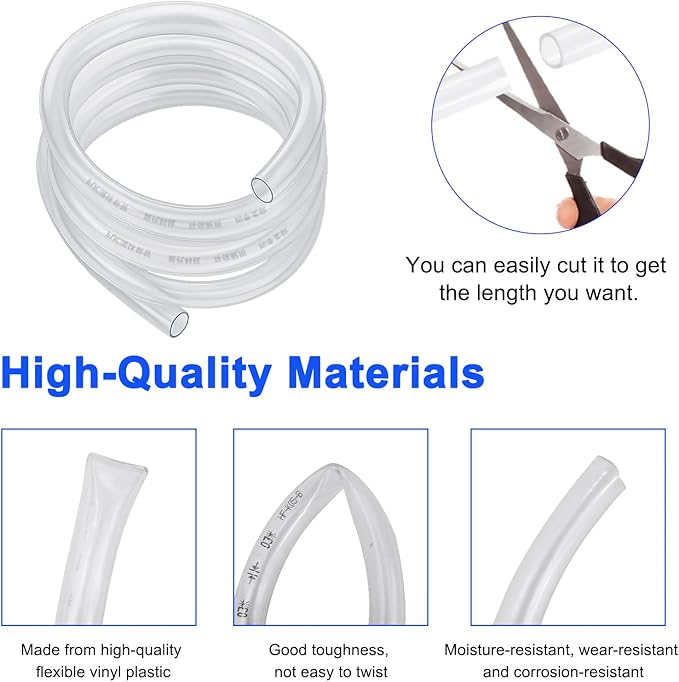 5692 Dehumidifier Drain Hose 3/4 Clear Vinyl Tubing 10 Feet & Dehumidifier - Image 5