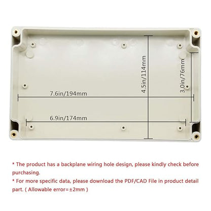 LeMotech Waterproof Dustproof IP65 ABS Plastic Junction Box Universal Electric - Image 5