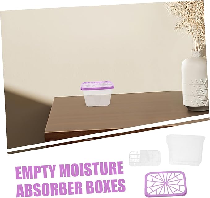 DOITOOL 4pcs Plastic Moisture Absorber Box Refillable Sturdy - Image 7