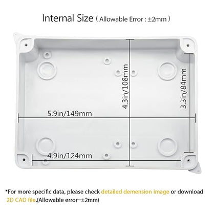 LeMotech Junction Box, Electrical Box IP65 Water Resistant Dustproof ABS - Image 3
