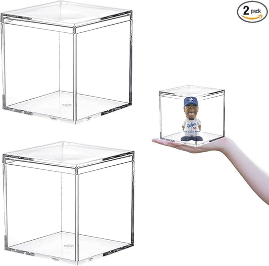 Acrylic Box Clear Display Case Plastic Square Cube Storage Contanier by KissYou