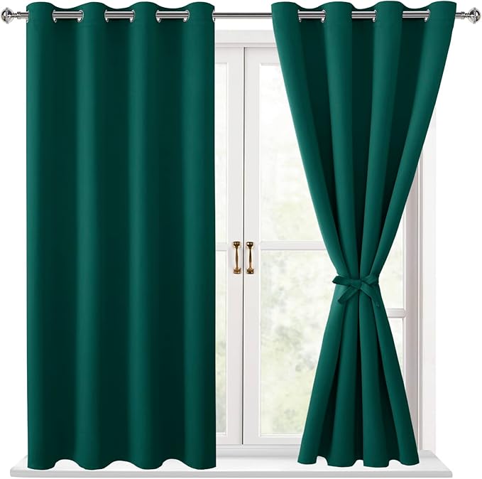 Hiasan Blackout Curtains for Bedroom, 52 x 54 Inches Long by Hiasan
