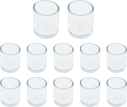 Round Chair Leg Caps, PVC Furniture Feet Covers, TTZEZE Transparent Round Floor by TTZEZE