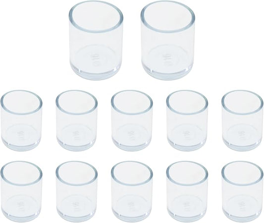 Round Chair Leg Caps, PVC Furniture Feet Covers, TTZEZE Transparent Round Floor by TTZEZE