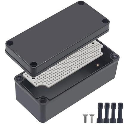 Junction Box, IP67 Waterproof ABS Black Project Box by Otdorpatio