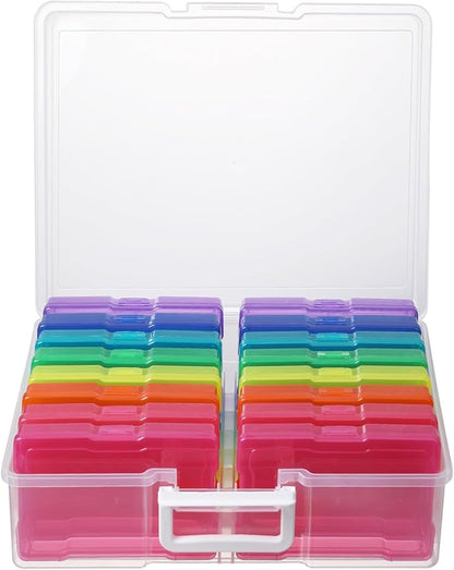 novelinks Transparent 4" x 6" Photo Organizers and Photo Storage Box by novelinks
