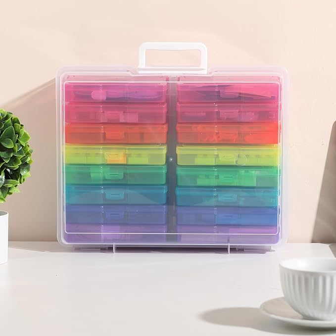 novelinks Transparent 4" x 6" Photo Organizers and Photo Storage Box - Image 5